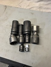 Lot Of 8 Vintage USA made 3/4" Drive Sockets / Two Adapters