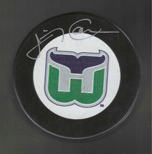 Jimmy Carson Signed Edmonton Oilers Puck