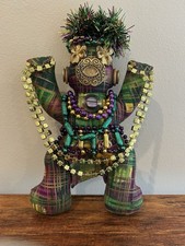 Connie Born 90 ’s  ‘Mischief  Doll’, Signed, 7”, handmade, Louisiana, Mardi Gras