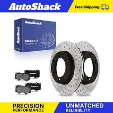 Front Drilled Slotted Brake Rotors Ceramic Pads for Toyota Sequoia Tundra