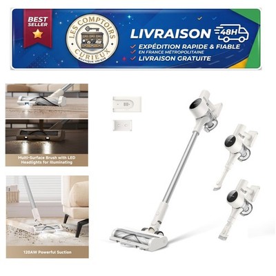 Dreame R10 Pure Cordless Stick Vacuum 120AW HEPA White 60 Min
