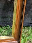 Antique Victorian Deep Well Dark Wood Gold Trim Picture Frame holds 14" x 17" #1 — photo 5