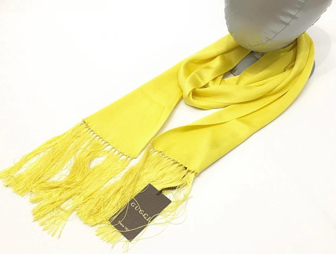 Foulard étole Gucci couleur accent jaune pour homme et femme