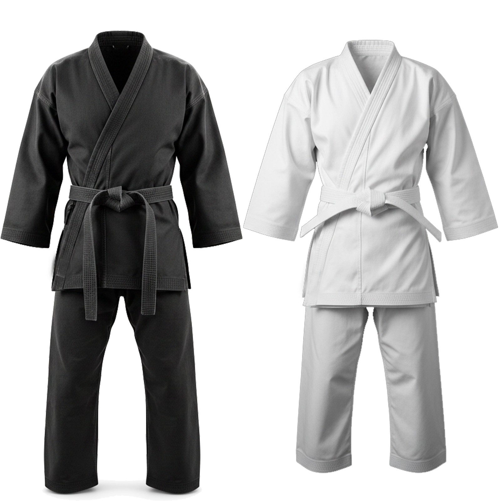 Karate Gi Uniform Lightweight Kids Adults Martial Arts Training Suit + Free Belt