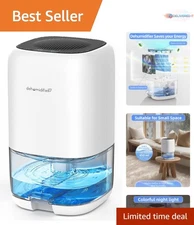 Small Dehumidifier 35 OZ Quiet Auto Shut Off for Room Bathroom Closet