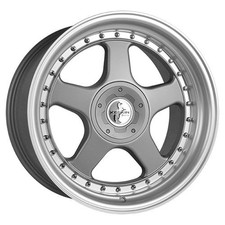 1x KESKIN WHEELS KT1 KLASSIK titan grey lip polish 10.0Jx18 5x100 ET25