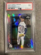 2025 Topps Chrome - Roki Sasaki #217 Prism Refractor (RC) PSA 9