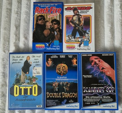 marketing film VHS Konvolut Rambo Double Dragon Action Horror Thriller Stallone 