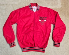 Vintage NBA Chicago Bulls Owens Corning Satin Pullover Half Zip Jacket Men S