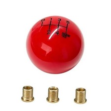 6 Speed Car Gear Shift Knob, Resin Ball Auto Shifter Grip Head with Red
