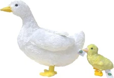 Adore 13" Standing Donna The White Duck with Duckling Plush Stuffed Animal... 