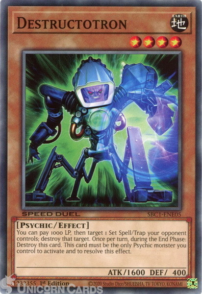 SBC1-ENE05 Destructotron :: Common 1st Edition YuGiOh Card