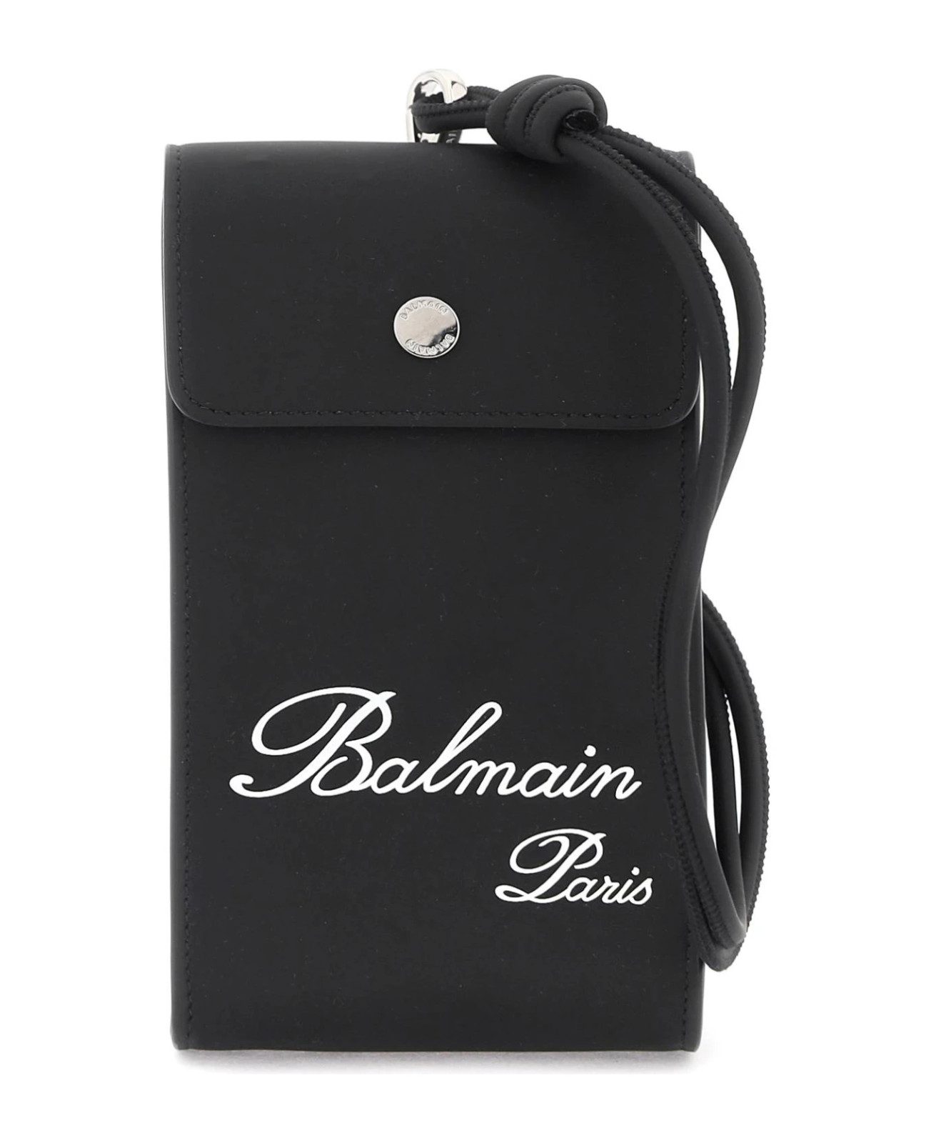 Balmain CM1SB057TGBO LOGO PRINT I-Phone Cover  Black