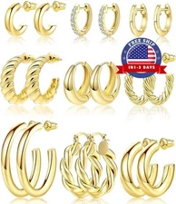 Aretes pendientes set de mujer oro 14k regalos para mujer mi novia joyeria joyas