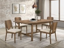 Coaster Crestmore 5-piece Rectangular Dining Table Set Walnut 108571-S5