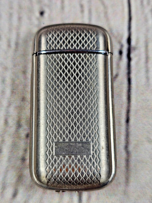 VTG ASR Ascot Butane Lighter Chrome Diamond Pattern Semi-Automatic Works 1950's