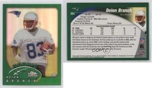 2002 Topps Chrome Rookie Refractor Deion Branch #264 Rookie RC