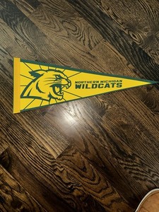 NCAA Northern Michigan Wildcats Circa 1990's Team Logo College Pennant