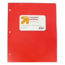UPC 490810308258 product image for up&up 2 Pocket Plastic Folder Red Letter Size Durable Office Supply | upcitemdb.com