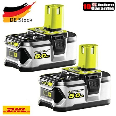 2x 5.0Ah 18V Akku Für Ryobi One + Plus Li-Ion RB18L50 P108 P109 Batterie DE