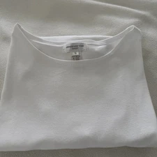 Jones New York Sport Basic T-Shirt/knit Top/white Short Sleeve Scoop Neck-Lg