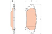 1 X Bremsbelagsatz BremsbeläGe TRW GDB3497 FüR Lexus RX