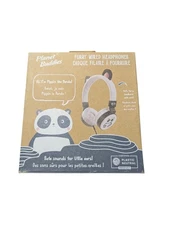 Bb-N Planet Buddies Panda Furry With Ears  Wired Headphones V2