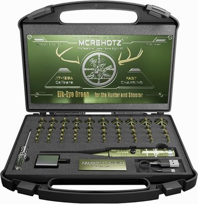 Professional Green Laser Bore Sighter Kit with 50 Adapters for All Firearms