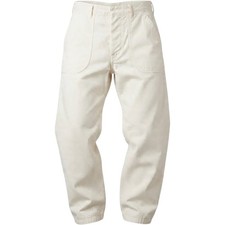 Nili Lotan Chino Pants Womens 4 White Relaxed Straight Strap Hem Casual READ