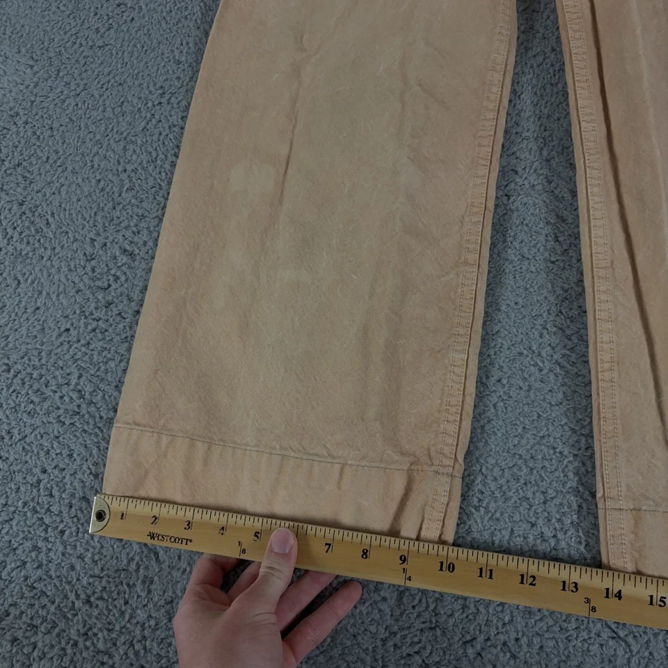 Pantalones de marinero Jesse Kamm tostados cintura alta algodón orgánico pierna ancha pantalón diseñador Foto 2 de 4