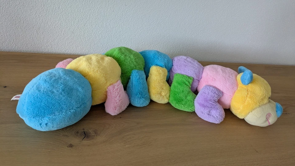 Vintage Althans Club Plüsch-Raupe 🐛 78 cm – sehr guter Zustand – Mehrfarbig - Bild 3 von 4