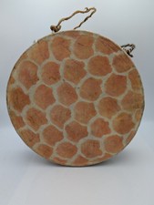 Handcrafted Hide-Covered Drum w/Natural Edge 11" Diameter x 3" Deep | Kenya
