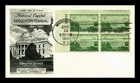 US COVER NATIONAL CAPITAL EXECUTIVE BRANCH FDC SCOTT 990 PLATE BLOCK FLEETWOOD