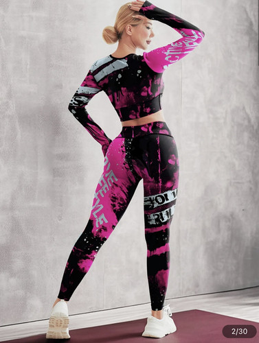 2Pcs Seamless Yoga Set Gym Fitness Clothing Women Yoga Suit Sportswear Workout