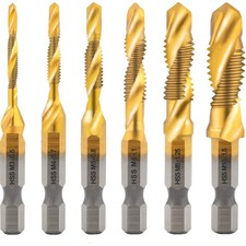 Bohrer Gewindebohrer Satz 6-tlg Holz Kunststoff Aluminium Hobbywerkzeug