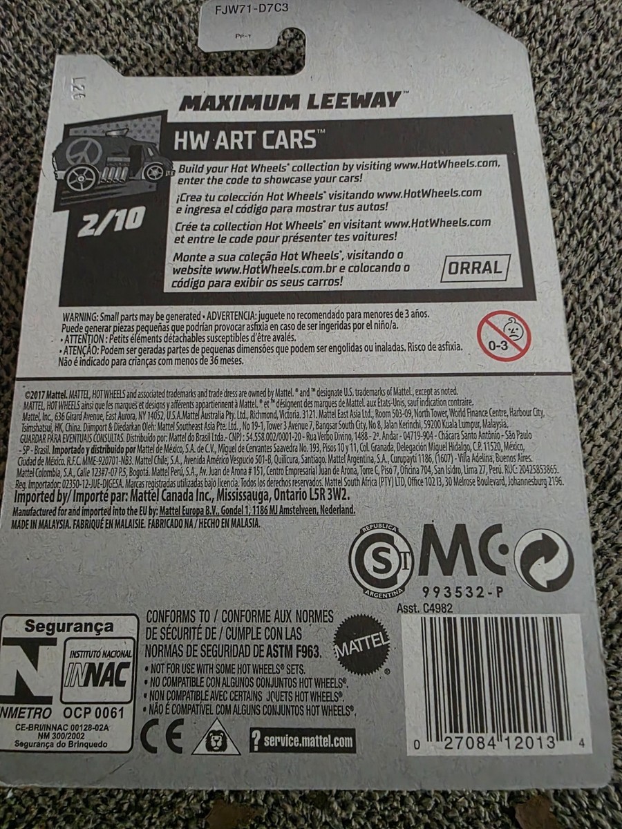 Hot Wheels Maximum Leeway 325/365 Orange 2/10 HW Art Cars NIP