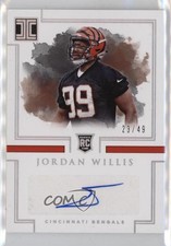 2017 Panini Impeccable Rookie Auto Silver /49 Jordan Willis #165 Auto a8r