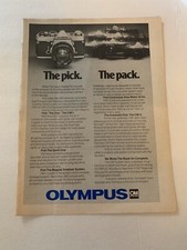 1978 Olympus OM-1 OM-2 SLR Camera Print Ad Original Vintage The Pick The Pack