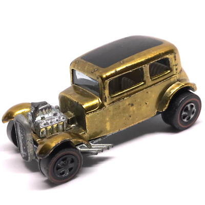 Hot Wheels Redline Classic 32 Ford Vicky 1968/69 Gold White Int. Made In U.S.A.