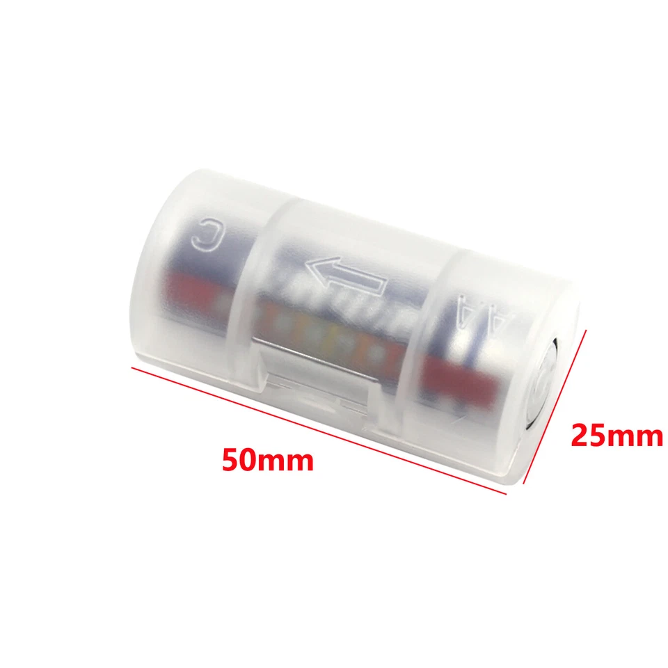 AA To C Size Cell Battery Converter Battery Holder Adapter Switcher Box Case - Image 3 of 4