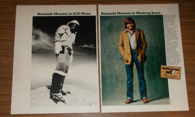 Seltene Werbung vintage MUSTANG Jeans Reinhold Messner 1979