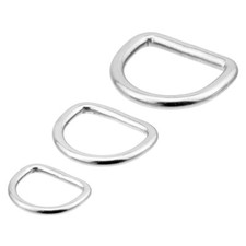 D-Ring geschweißt Edelstahl A4 VA V4A Metallring Öse Ringe geschlossen