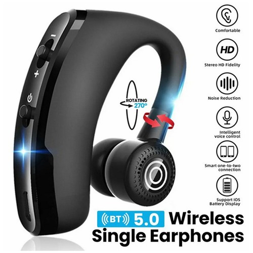 Écouteur Bluetooth 5.0 Mono Avec Micro - Main Libre, Réduction De Bruit