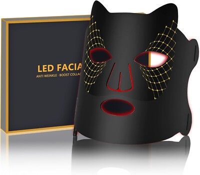 RED LIGHT THERAPY for FACE - 4 Colors Led Blue Red Light Therapy Mask 