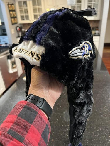 Baltimore Ravens NFL plush team logo adult size Helmet hat - Picture 3 of 4