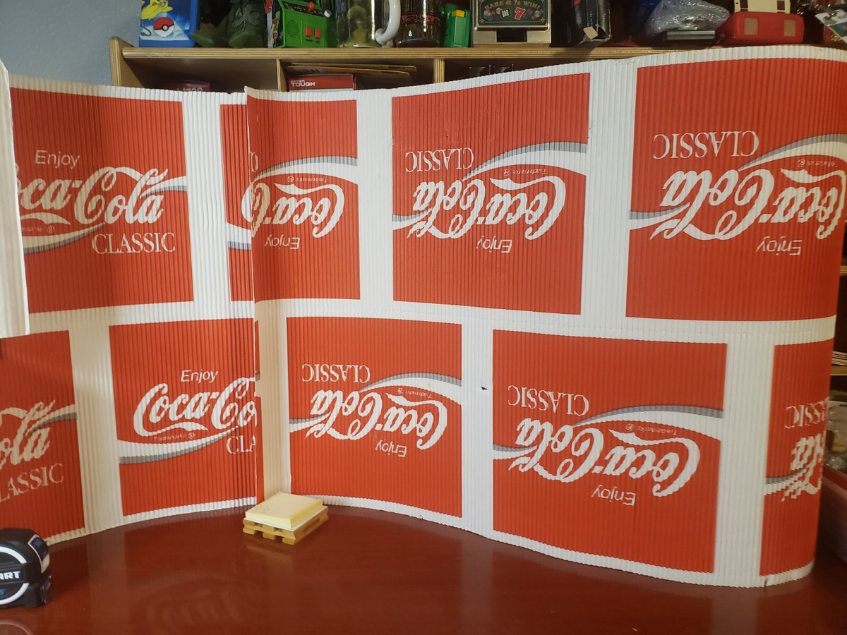 Vintage 1980s 85-89 Enjoy Coca-Cola Classic Corrugated Banner Sign