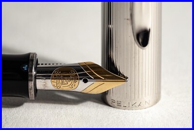レア　Pelikan　ペリカン　M730　M-nib　PF刻印 1992er Pelikan M730 & K730 + D730, im Etui 925 Silber & 18C