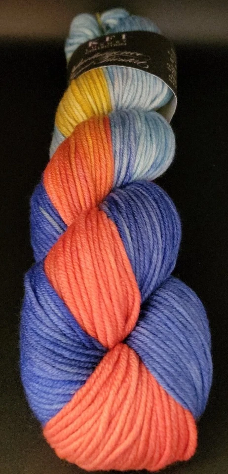 SKEIN/HANK OF KFI INDULGENCE HAND PAINTED YARN - COLOR #14 CAMPO DI ROSSI - Image 2 of 4