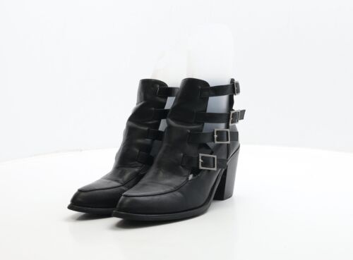 Truffle Collection Womens Black Leather Bootie Boot UK 6 EU 39 - 第 1/12 張圖片
