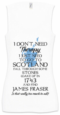 I Don't Need Therapy Damen Tank Top Outlander Jamie Claire Fraser Schottland